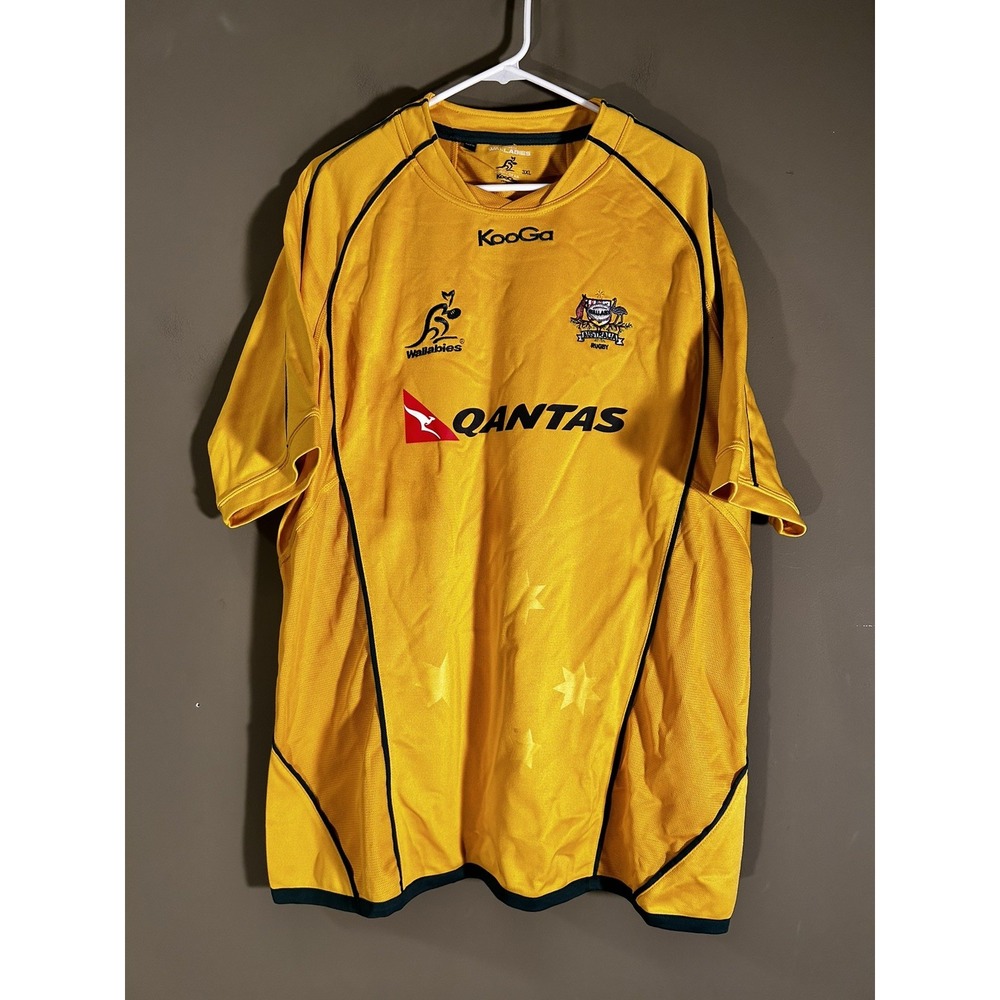 Kooga Wallabies Mens Australian Rugby Jersey Shirt Gold Size 3XL Qantas Football